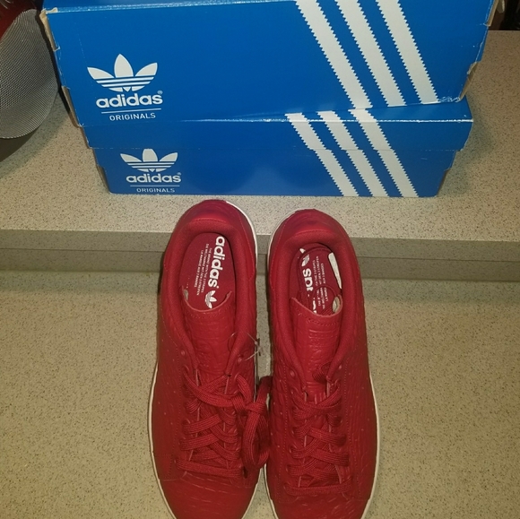 Adidas Stan Smith Red Croc Snakeskin Tennis AQ2729 main image 4
